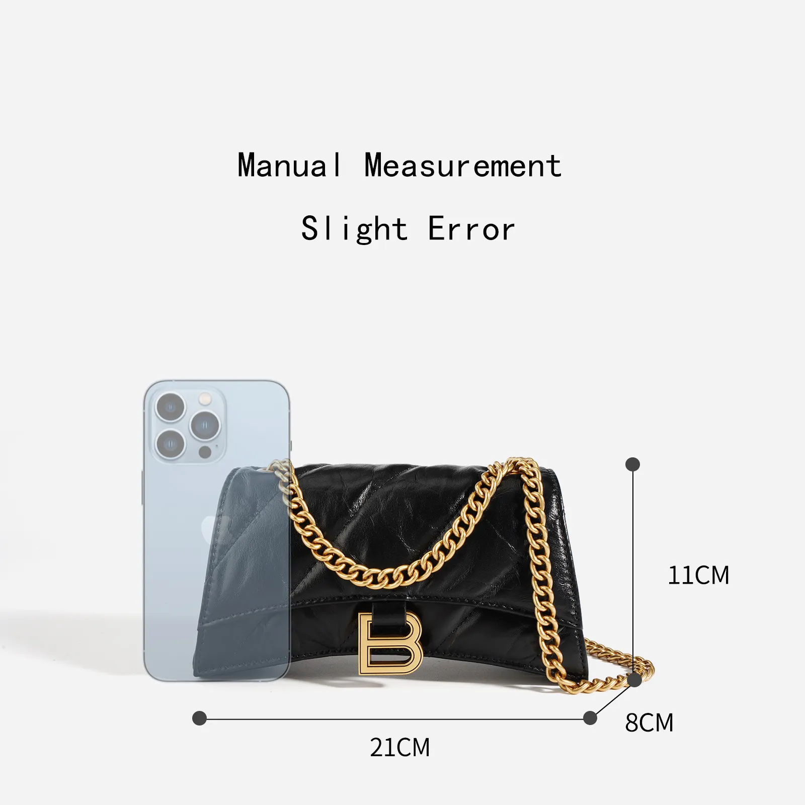 Box Calfskin Bags Aged Gold Hardware Hourglass Wallet On Chain-vocosishoes