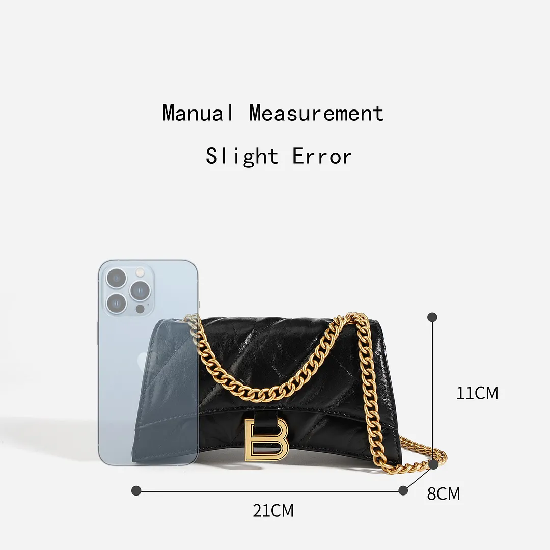 Box Calfskin Bags Aged Gold Hardware Hourglass Wallet On Chain-vocosishoes