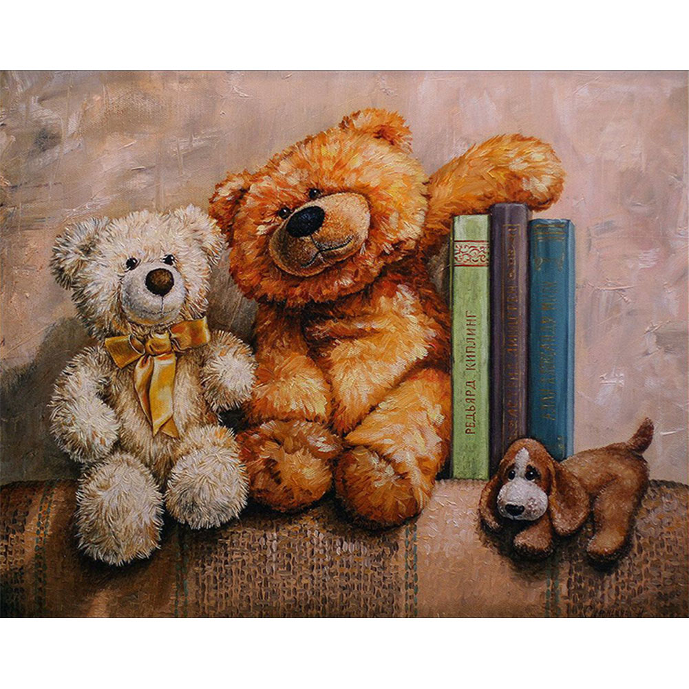 

Teddy Bear - Round Drill Diamond Painting - 30*40CM, Round diamond 30*40cm, 501 Original