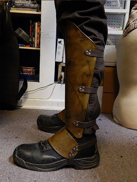 Gladiator Viking Genuine Leather Greaves