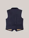 Men's Retro Lapel Gilet Suit Tweed Waistcoat Herringbone Vest