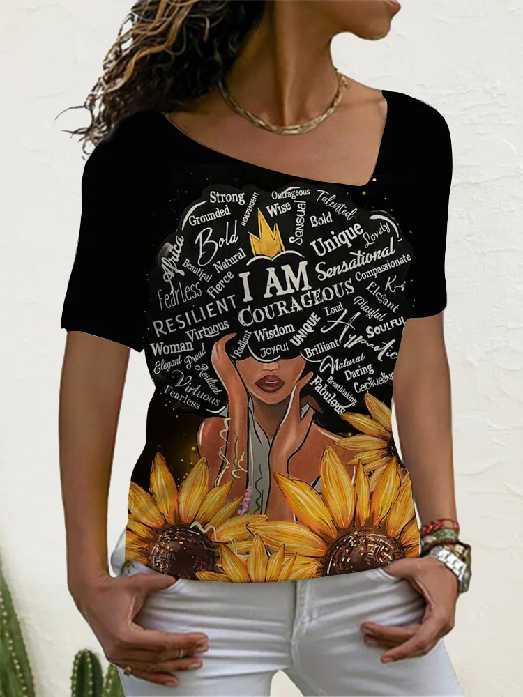 Black Beautiful & Proud Queen T Shirt
