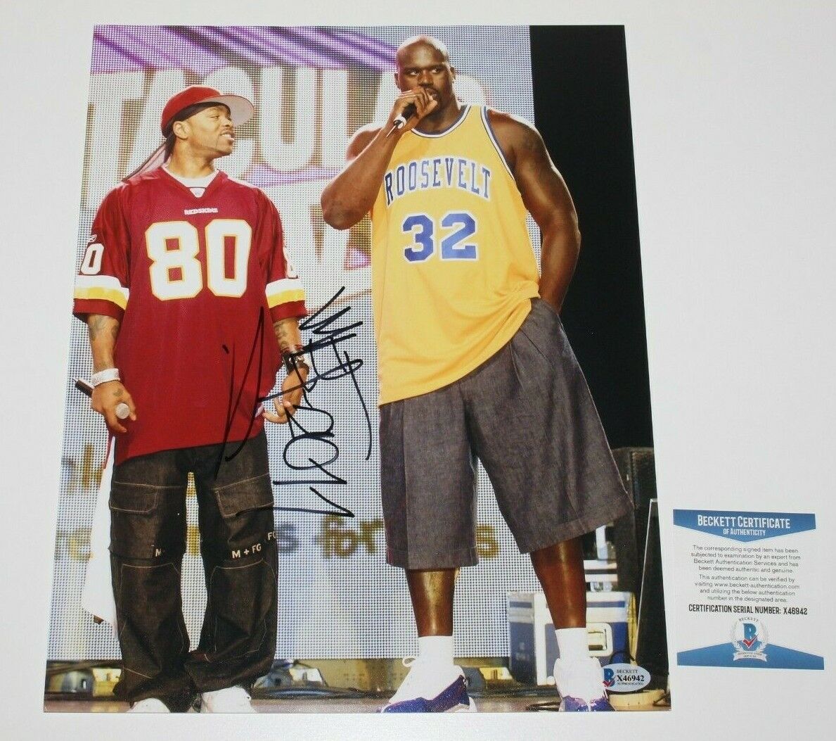 RAPPER METHOD MAN SIGNED 'WU-TANG CLAN' 11x14 Photo Poster painting BECKETT COA BAS SHAQ 2011