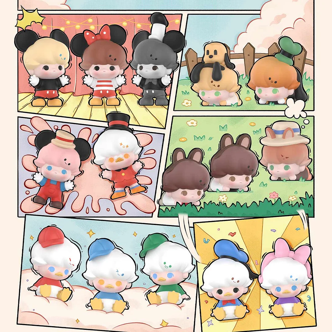 POP BEAN DIMOO WORLD &times; DISNEY Classic Series（3Pcs Per Pack）