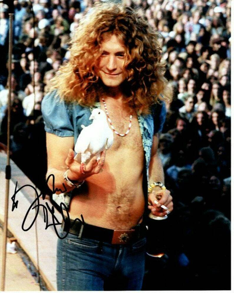 LED ZEPPELIN RARE SIGNED AUTOGRAPH 8.5X11 Photo Poster painting REPRINT JIMMY PAGE ROBERT PLANT