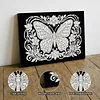 DIY Pearl Painting Butterfly for Home Wall Decor with Frame(20x30cm)