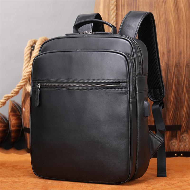 Mens Large Capacity Travelling School Backpacks With USB Charging Port