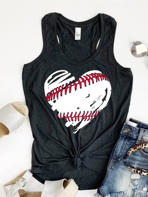 Baseball Heart Tank Top