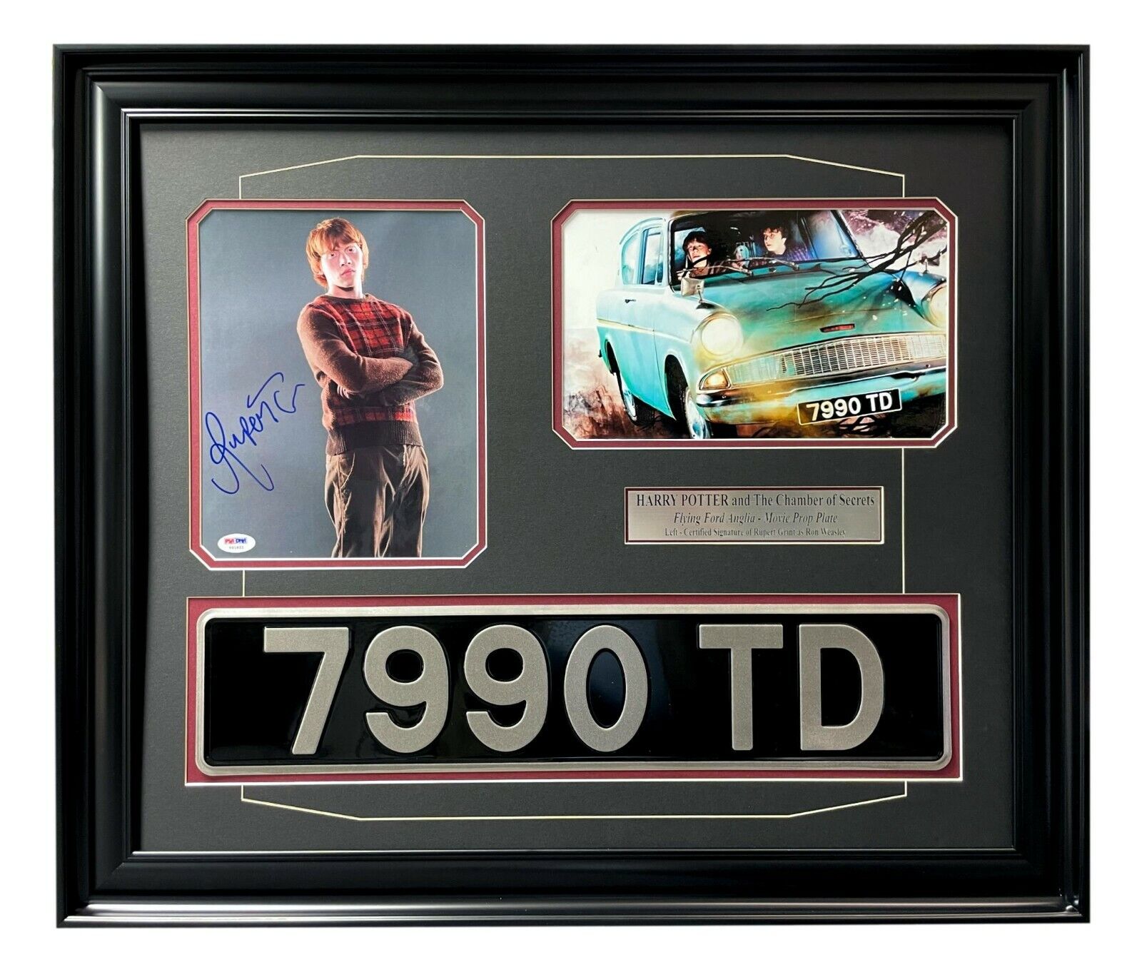 Rupert Grint Signed Harry Potter Car Framed License Plate 8x10 Photo Poster painting PSA COA Ron