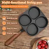 4 Hole Omelet Pan Nonstick Frying Grill Pan for Burger Egg Ham Pancake Cookware