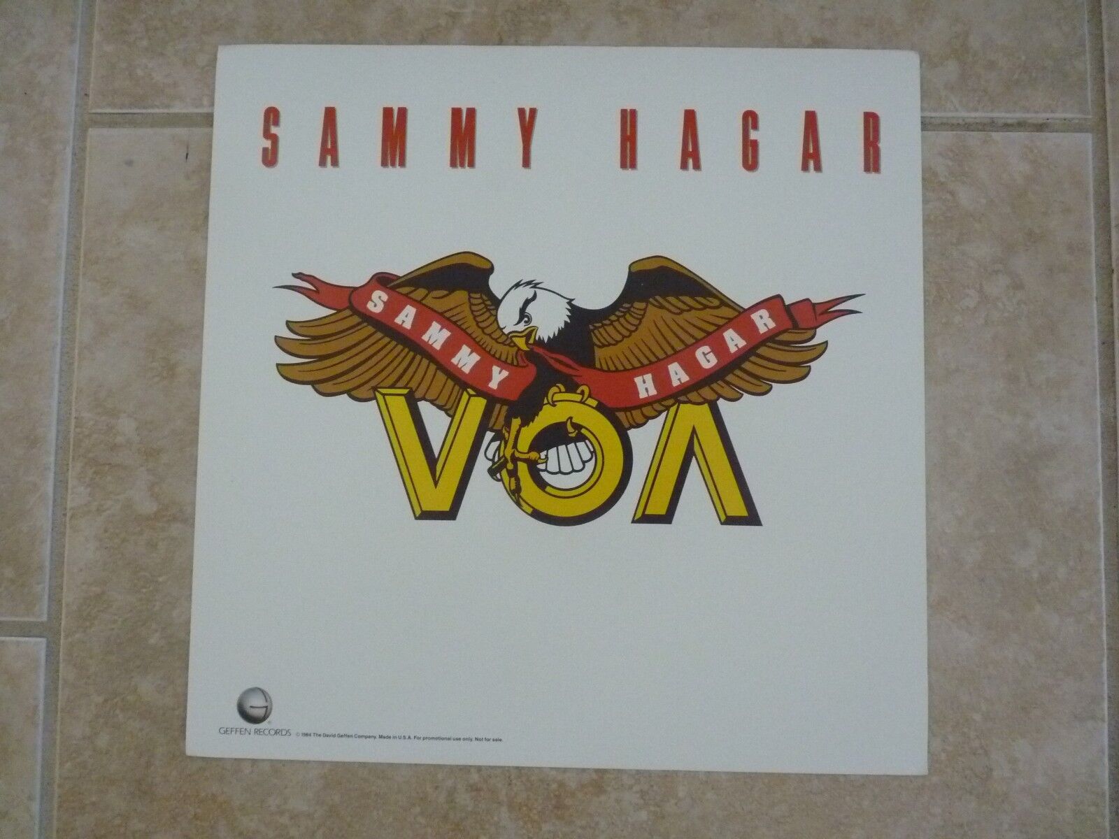 Sammy Hagar VOA Van Halen Promo LP Record Photo Poster painting Flat 12x12 Poster