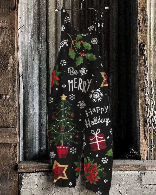 Christmas Print Jumpsuit