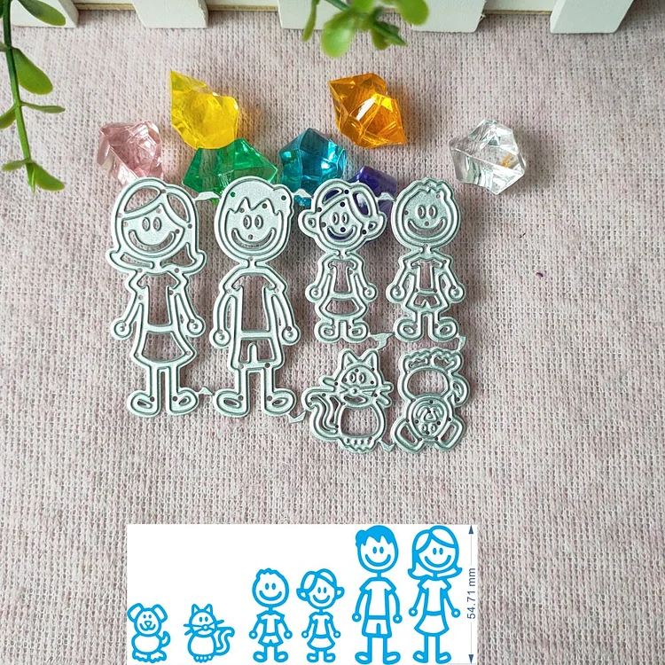 Family members craft die metal cutting die scrapbook stamp carving paper card stamping die new DIY die