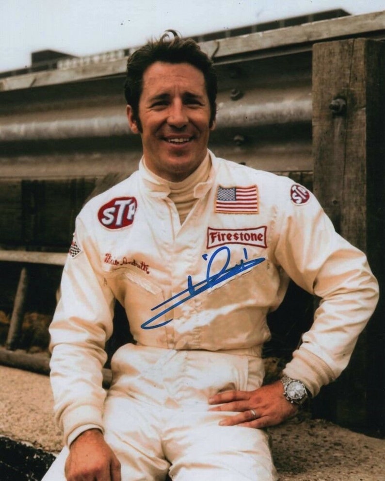 Mario andretti signed autographed indy Photo Poster painting