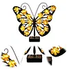 LED Solar-Powered Wall Lamp Hollow Out Wall Decoration Light Wrought Iron Decorative Light IP65 Waterproof Solar Ambient Landscape Lights for Villa Garden Courtyard Decor