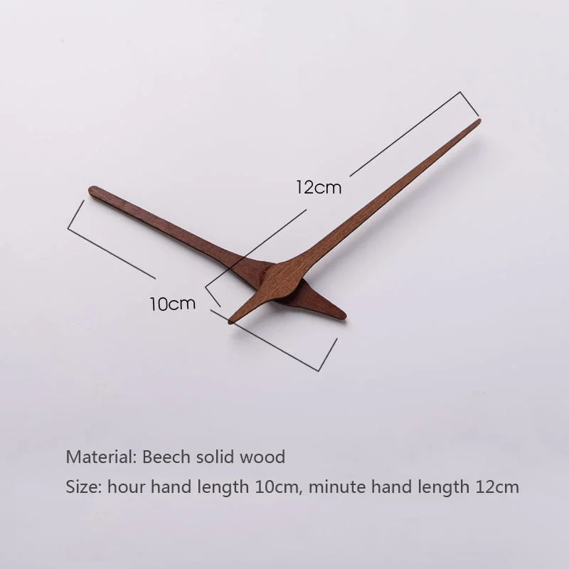 Solid Wood DIY Wall Clock Hands Repair Parts Tools Home Decor Walnut Wood Quartz Clock Pointers Suitable for 12 14 inch Clocks