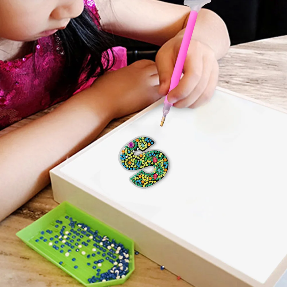 DIY Diamond Art Keychains Handmade Point Drill Key Ring Letters Lady Bag Pendant