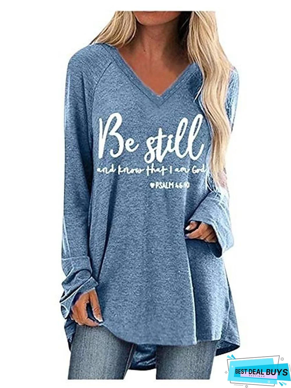 Women's Plus Size T-Shirt Letter Long Sleeve V Neck Tops Loose Cotton Basic Top Black Wine Camel