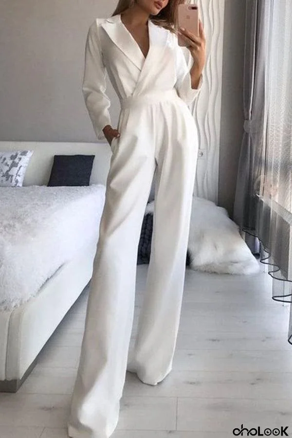 New Long Sleeved Slim Fit Jumpsuit