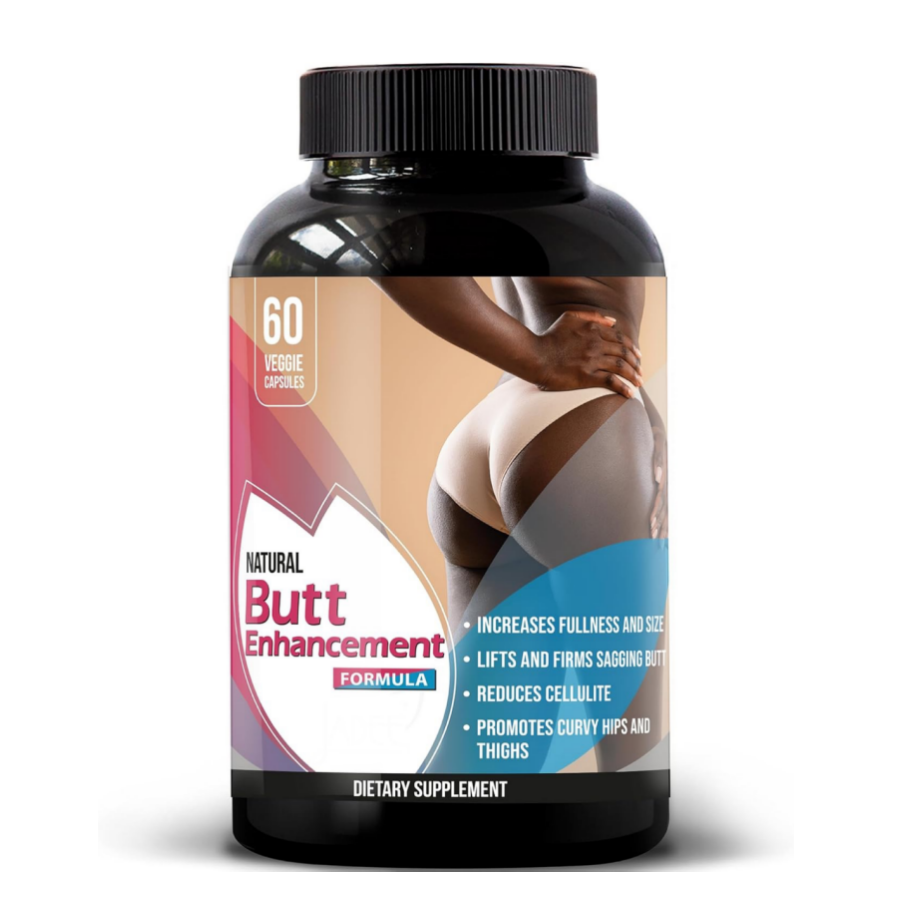 Booty Enhancer Pills for Bigger Butt and Curvier Hips | Weight Gain Support for Women | 60 Capsules