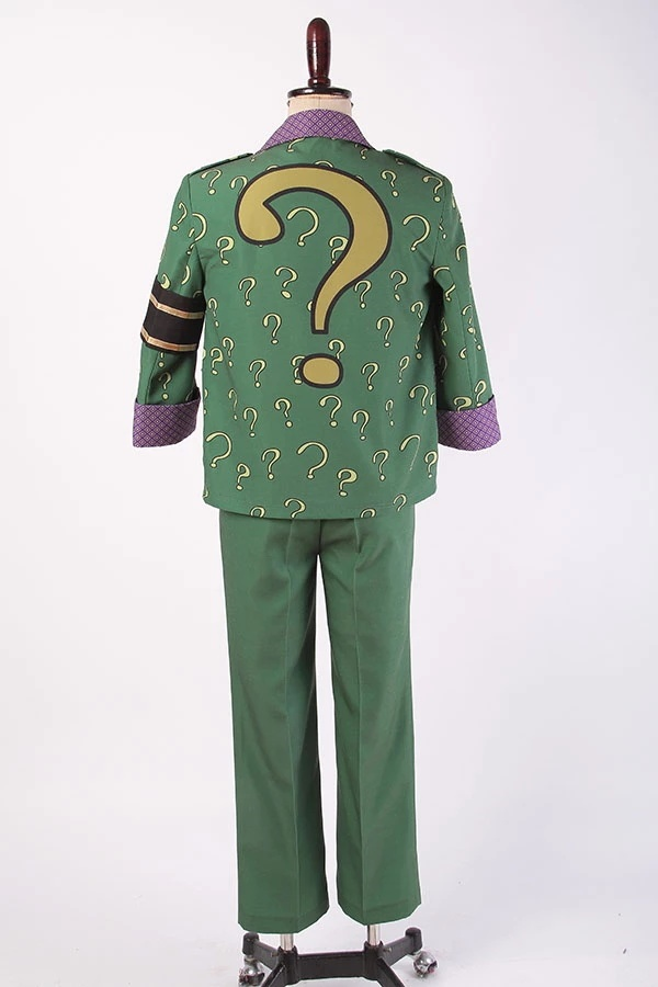 Batman Arkham City The Riddler Dr Edward Nigma Outfit Cosplay Costume