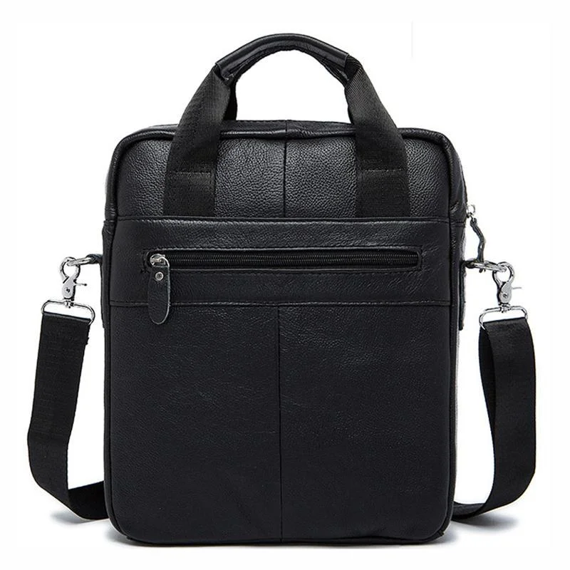 Classic Leather Soft Handbags For Men With Large Capacity