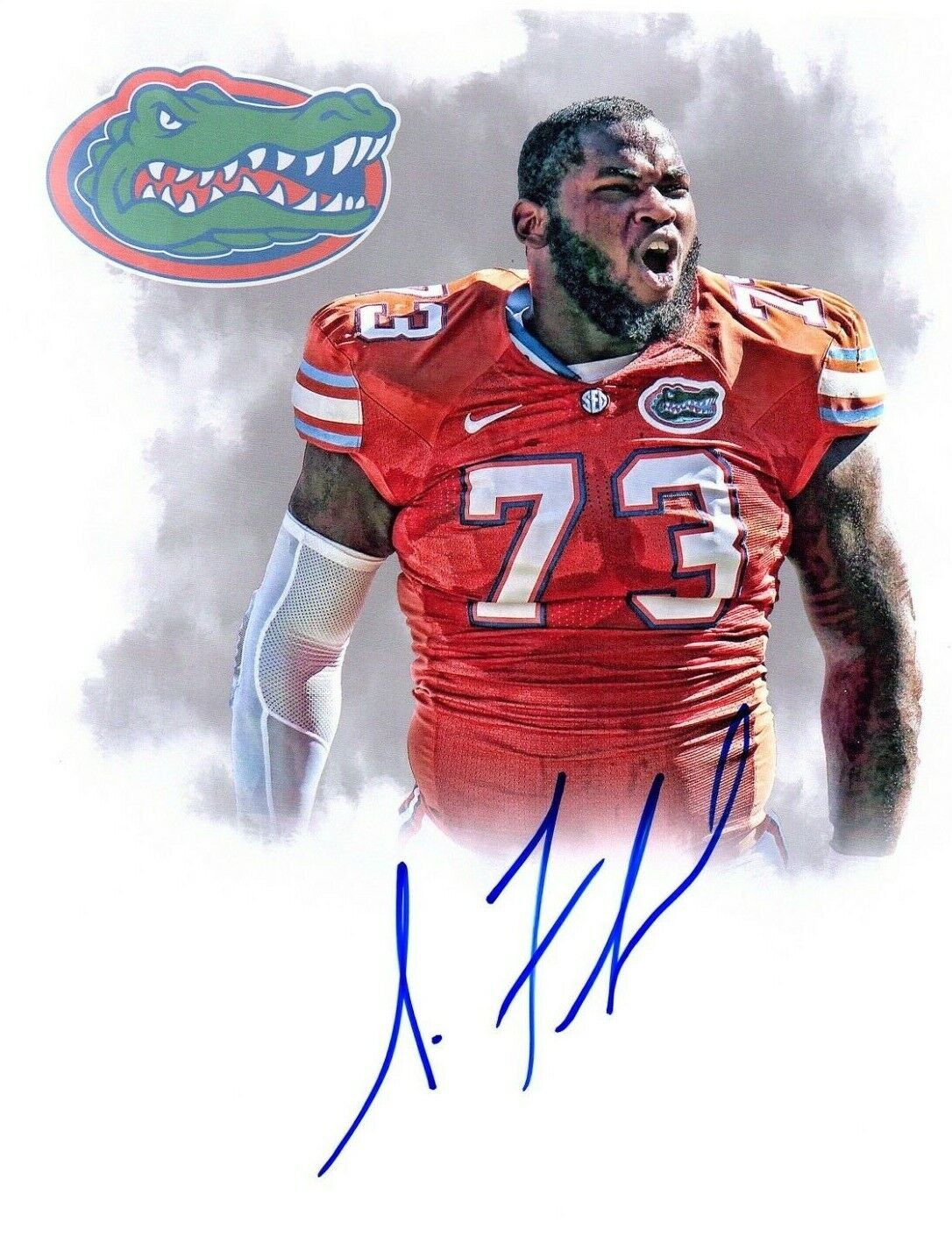 Sharrif Floyd Florida Gators hand signed autographed football Photo Poster painting 2013 Draft d