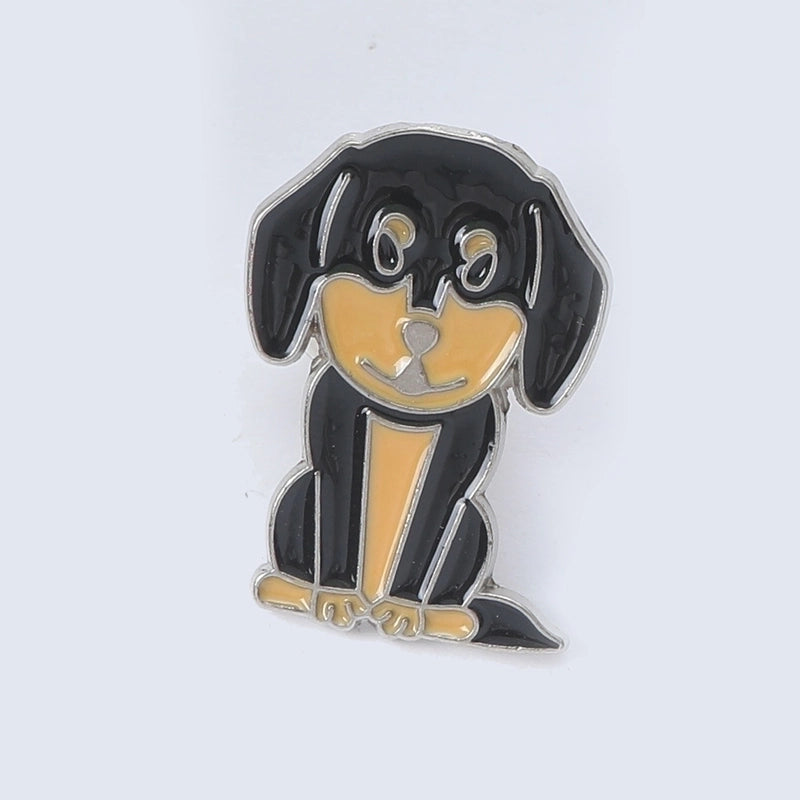 Cute Minimalist Pin Animal Dog Alloy Enamel Unisex Brooches