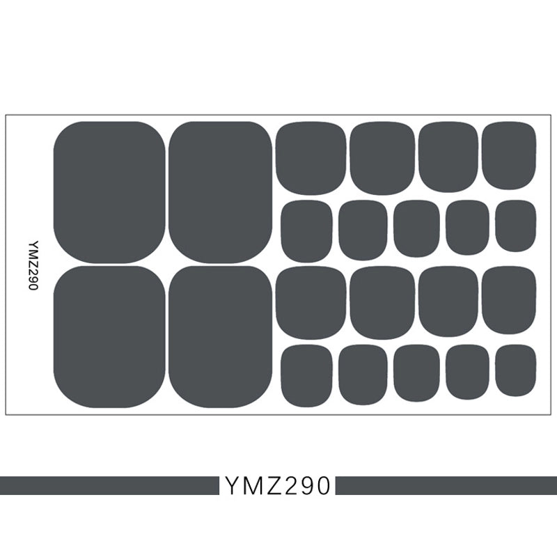 Foot Stickers Nail Stickers Full Solid Color 3d Toenail Stickers Patch