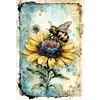 (Big Size) Bee On Sunflower- 11CT Stamped Cross Stitch 40*60cm/15.75*23.62in