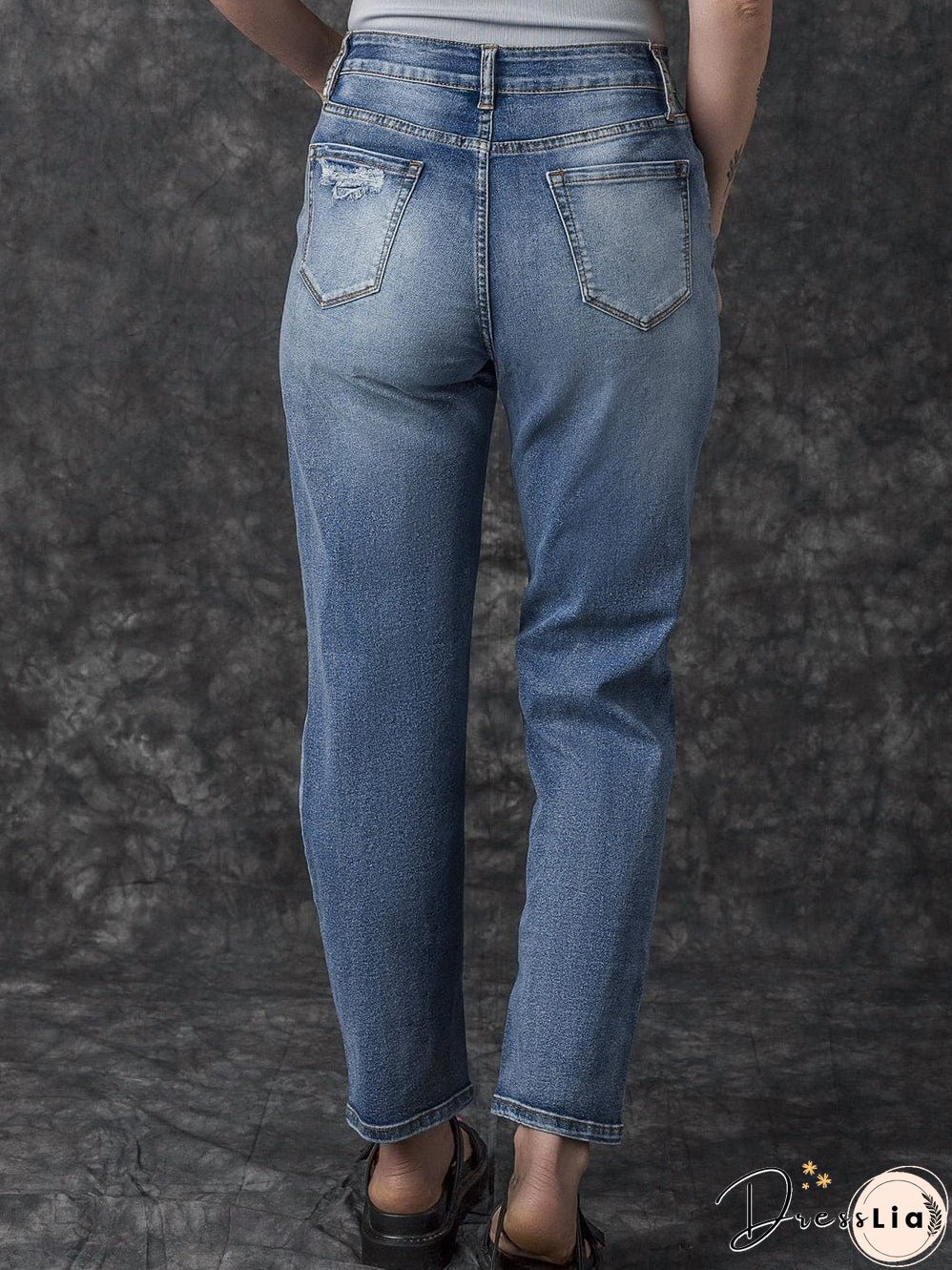 Distressed Denim Trousers