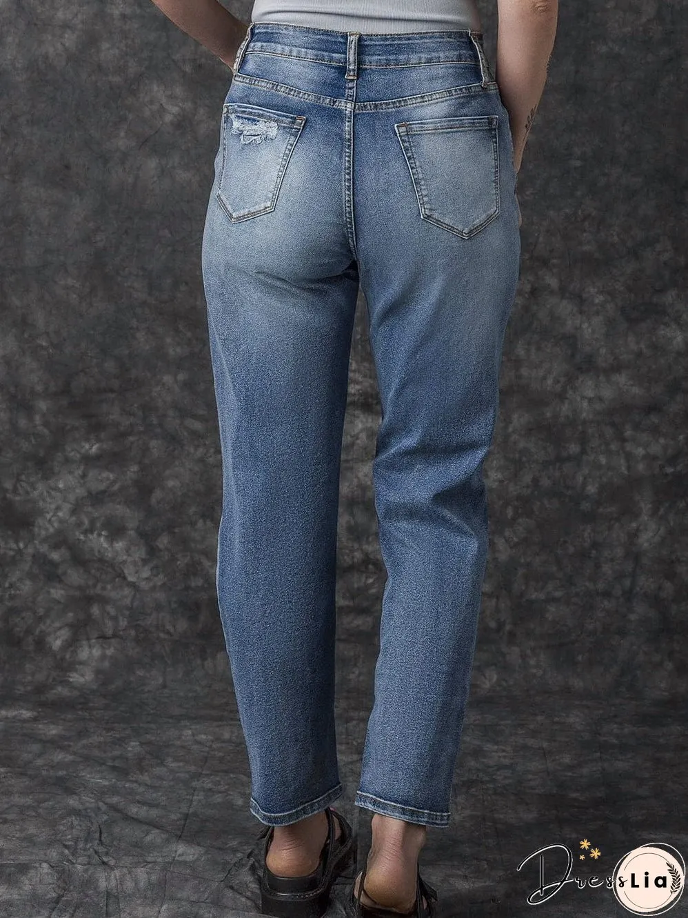 Distressed Denim Trousers