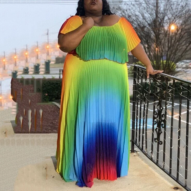4XL 5XL Oversized Jumpsuits & Rompers For Womens Large Pleated Batwing Sleeve High Waist Elegant Evening Party Clothes Jumpsuits QueenFunky