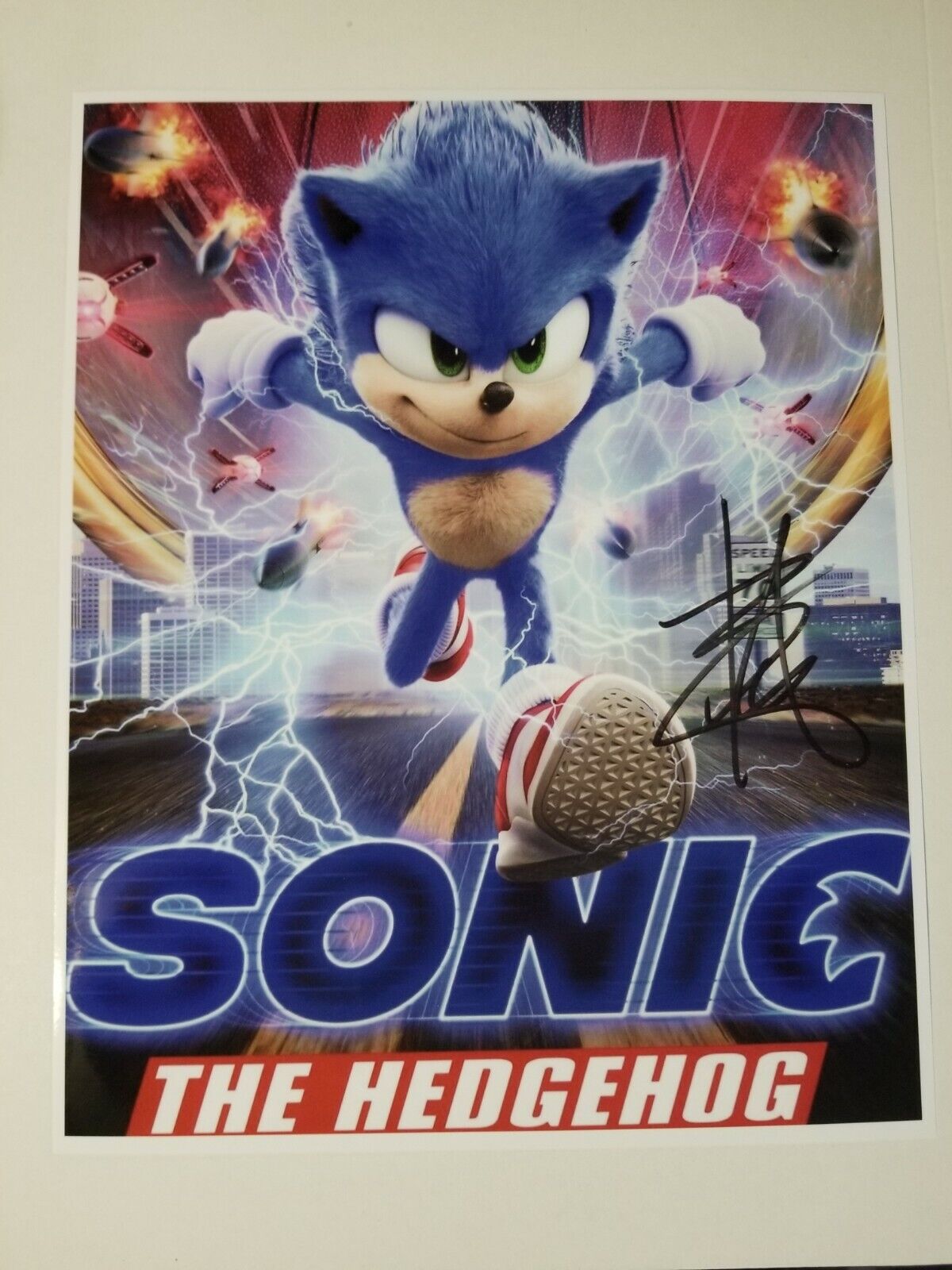 Sonic Signed 8x10 Photo Poster painting RP -  Shipping!!