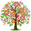 Four Seasons Tree-Summer-14CT Stamped Cross Stitch 18*18cm/7.09*7.09in tapestrymarket