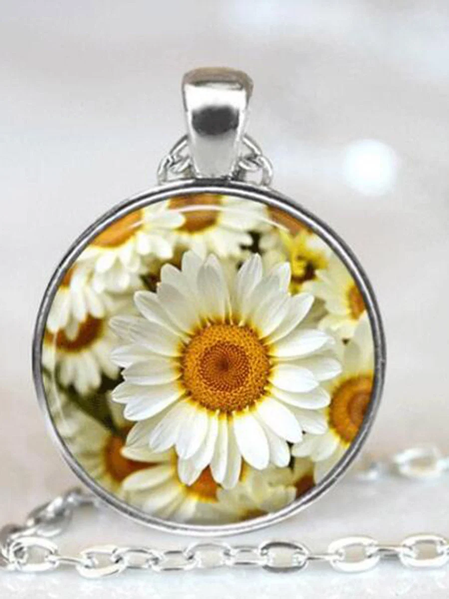 Sunshine Sunflower Necklace Sweater Chain
