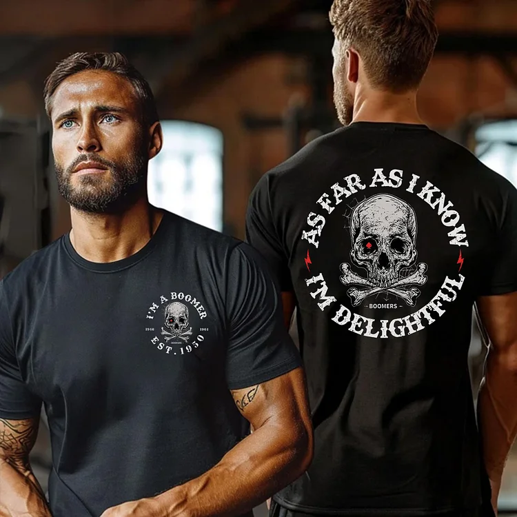 I'm A Boomer 2 Side T-shirt,As Far As I Know I'm Delightful T-Shirt ,Baby Boomer Unisex Hoodie, Custom Year Of Birth Sweatshirt 