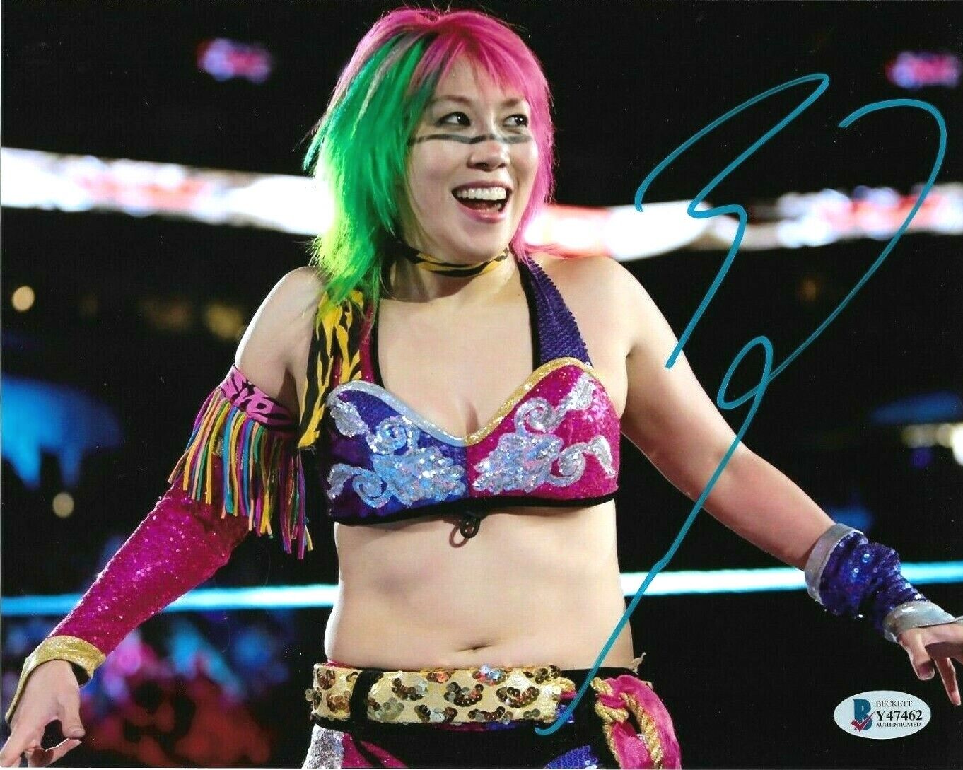 WWE ASUKA HAND SIGNED AUTOGRAPHED 8X10 Photo Poster painting WITH PROOF AND BECKETT COA 38