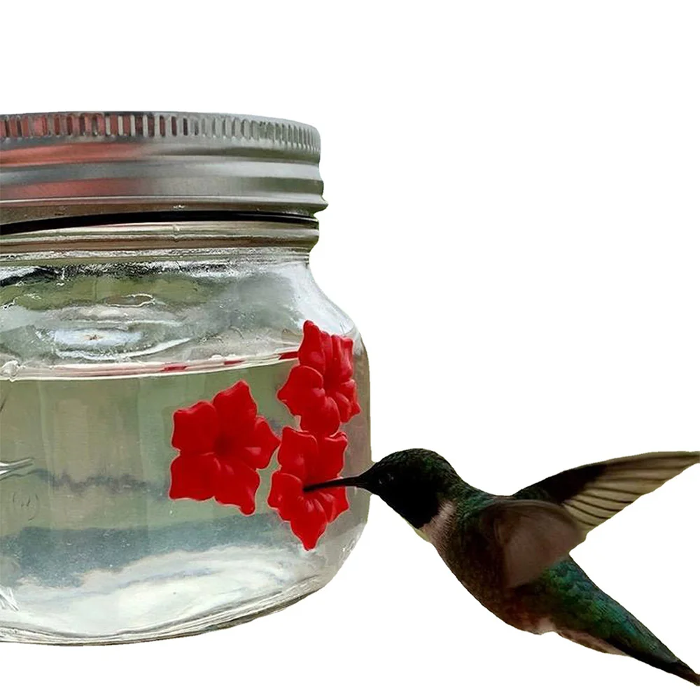 Beautiful canned hummingbird feeder with three ports