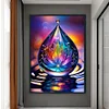 Water Drop Flowers-11CT Stamped Cross Stitch 40*60cm (Big Size)