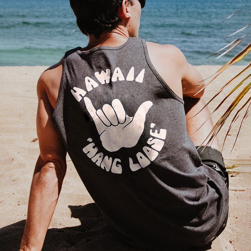 Men Hawaii Hang Loose Sleeveless T-shirt