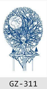 Temporary Waterproof Tattoos Stickers Navigator Compass Totem Flower Juice Ink Men Women Girl Chest Arm Fake Tatoo Drop Shipping