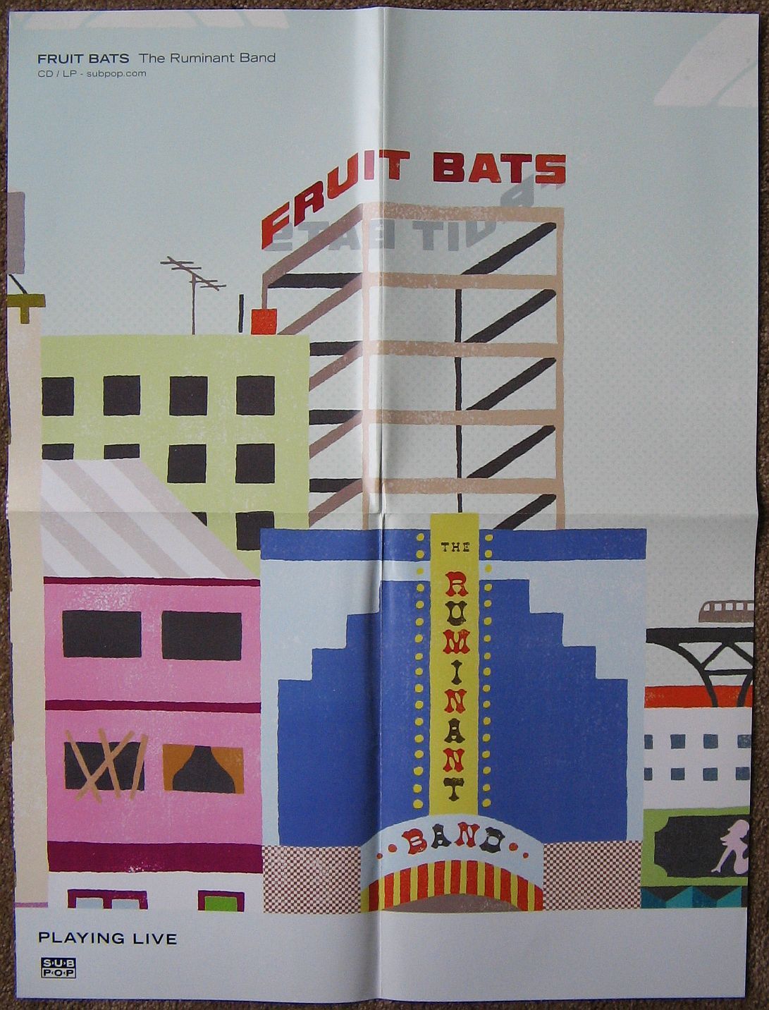 FRUIT BATS Album POSTER Ruminant Band 18x24 From 2009