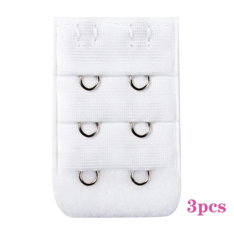 3PCS Bra Extension Lingerie Strap Extender Replacement Womens Accessoires With 3 Hooks Bar Extender Buckle Extension Lingerie