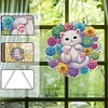 Diamond Painting Acrylic Succulent White Cat Diamond Painting Art Pendants for Adults