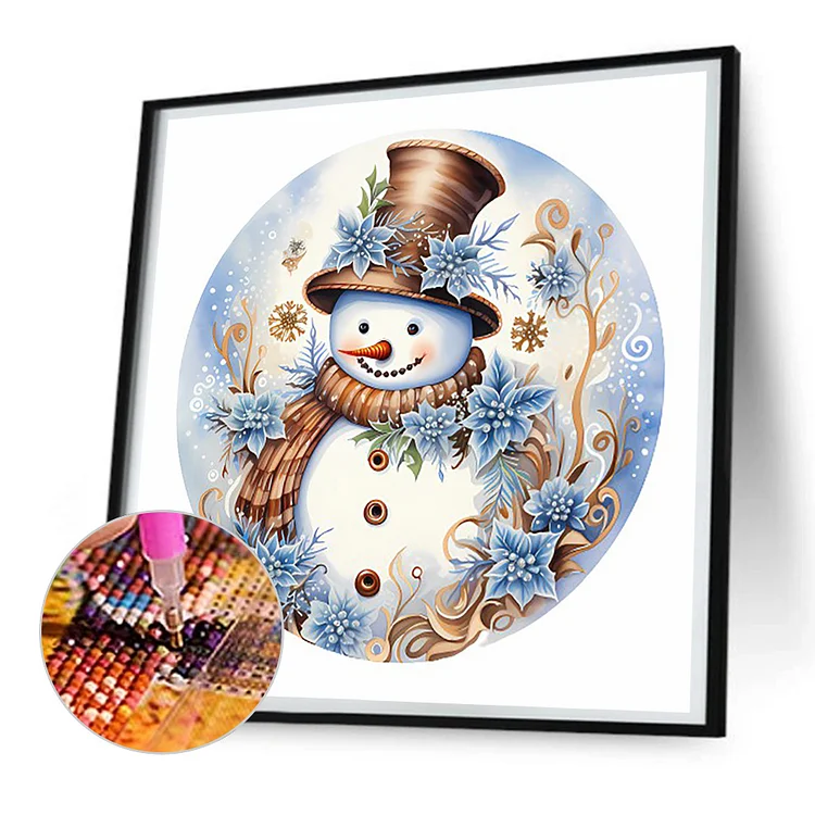 Snowman - Full Drill - Crystal Diamond Painting(30*40cm)-605583.02