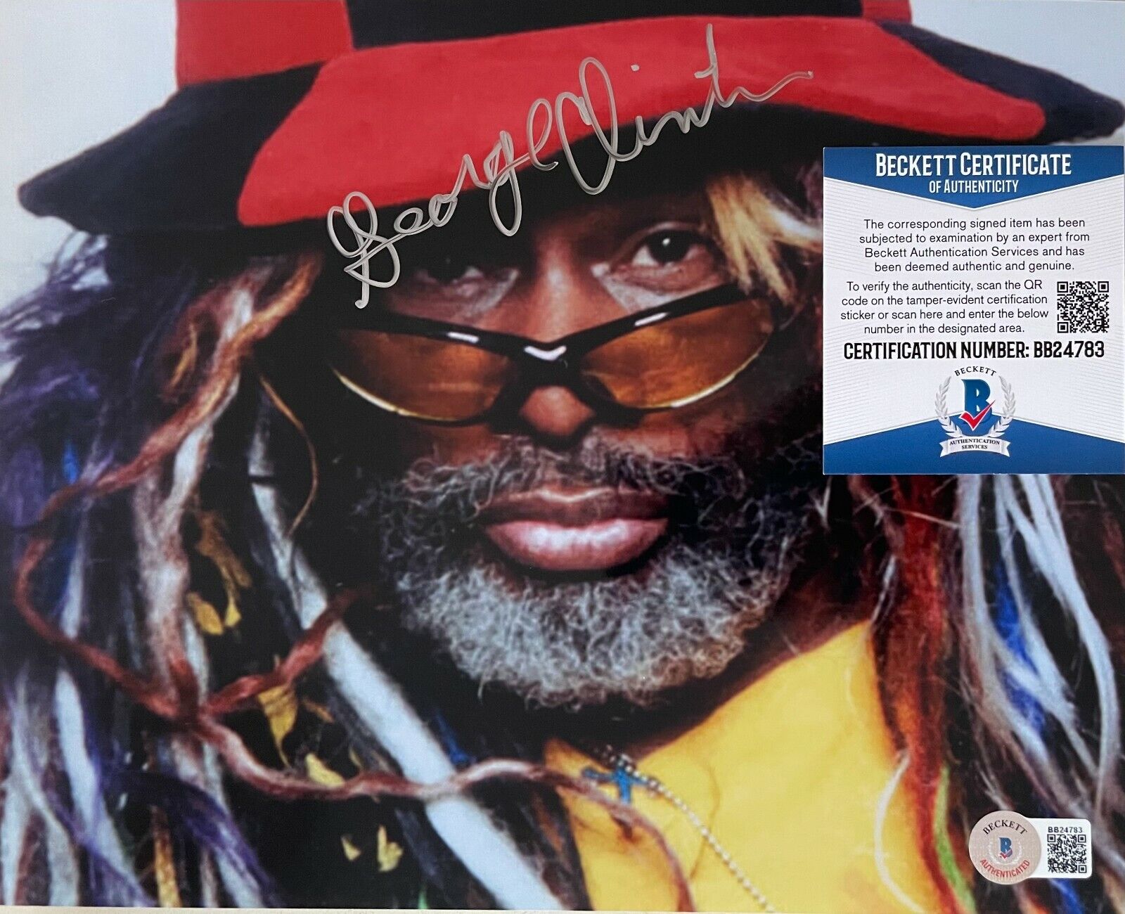 George Clinton #2 Original Autographed 8X10 Photo Poster painting w/Beckett COA 2