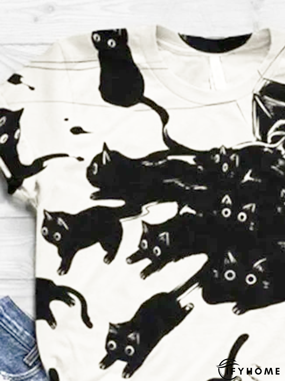 Women Casual Crew Neck Short Sleeve Animal T-shirt | IFYHOME