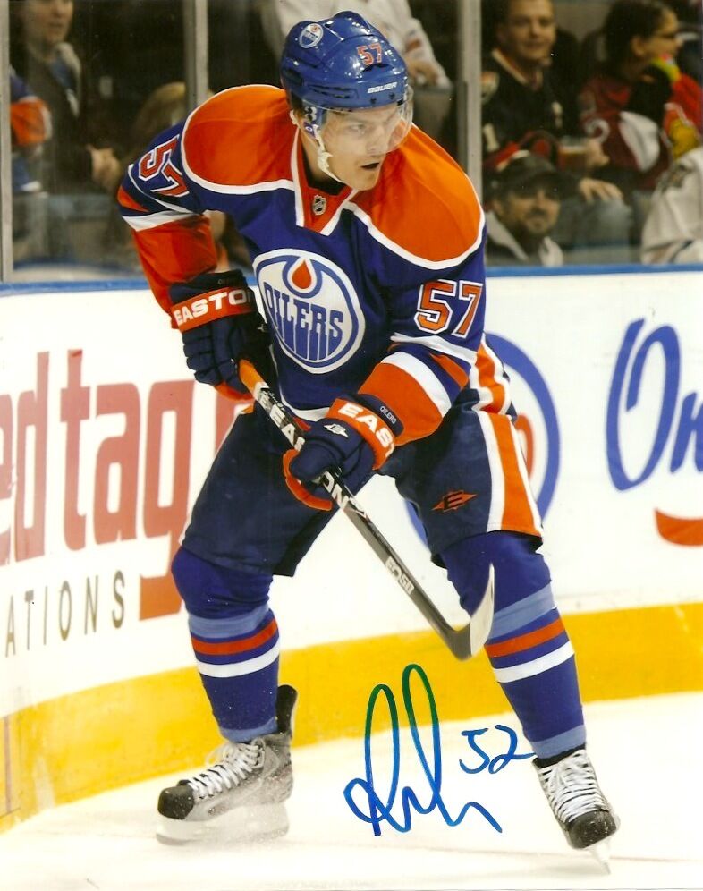 Edmonton Oilers Anton Lander Signed Autographed 8x10 Photo Poster painting COA