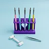 Support de rangement &agrave; d&eacute;coupes en forme de c&oelig;ur 10 fentes, stylo &agrave; peinture multicolore et pince &agrave; pince pour l&rsquo;organisation du bureau de loisirs cr&eacute;